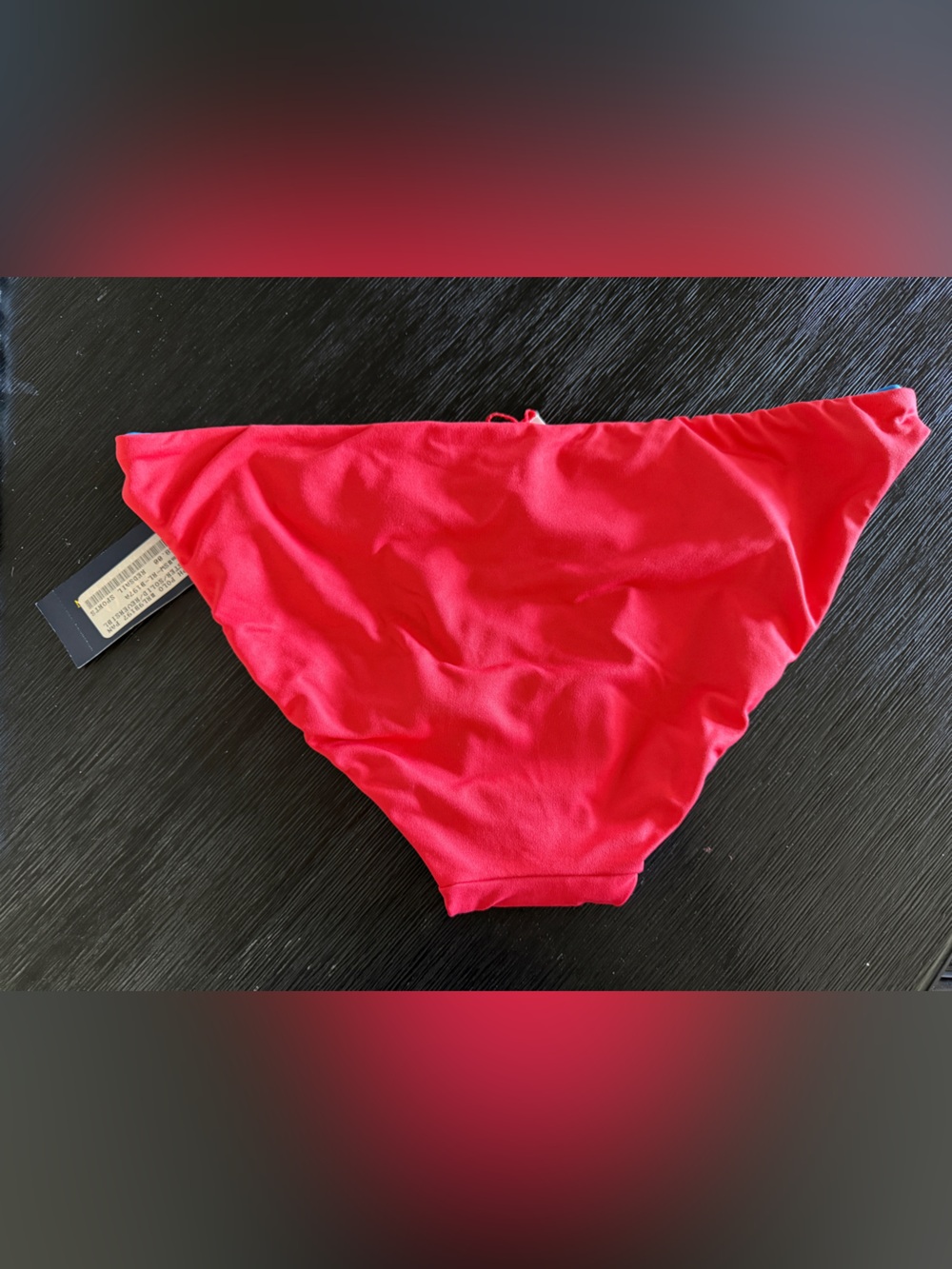 Polo Ralph Lauren Reversible Bikini Bottom Coral Blue Pony Logo NWT Size M - Picture 4 of 5